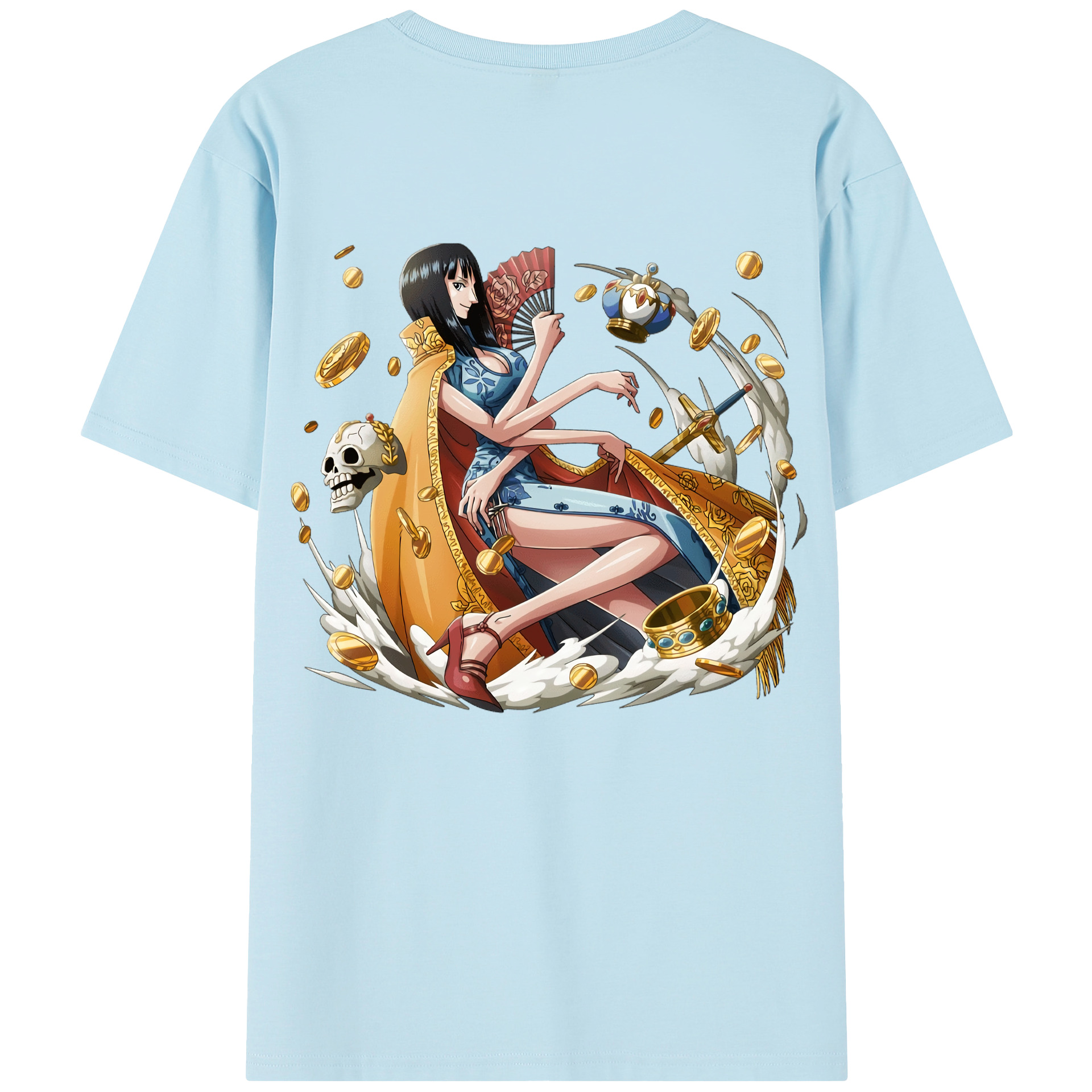 ワンピース ニコ・ロビン ONE PIECE Nico Robin 綿100％半袖Tシャツ（背面プリント）
